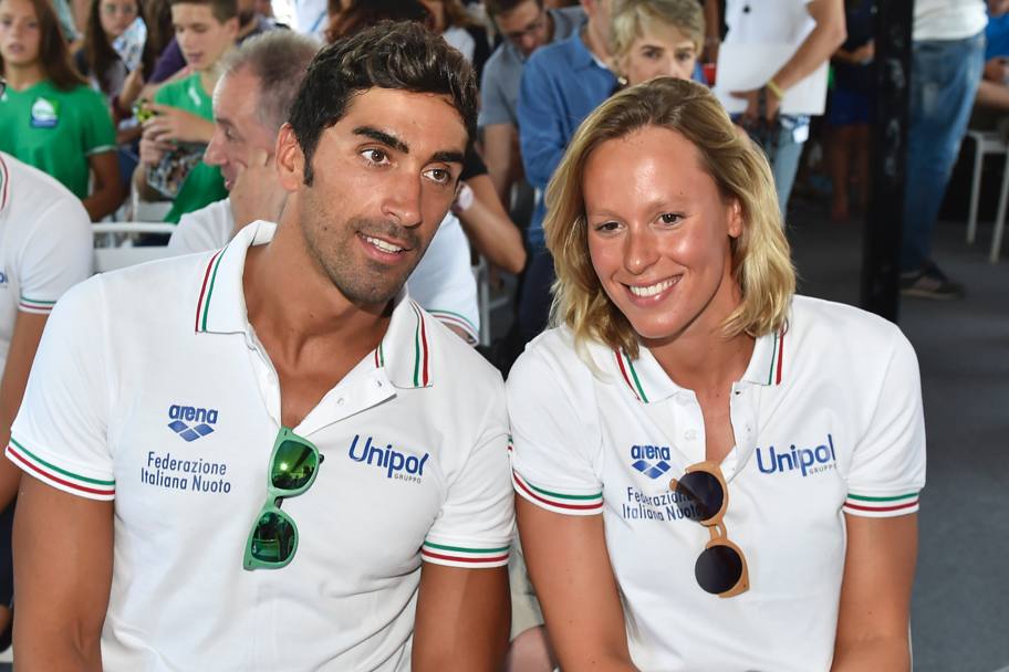 Filippo Magnini e Federica Pellegrini al Foro Italico per il Trofeo Settecolli di nuoto (Olycom)